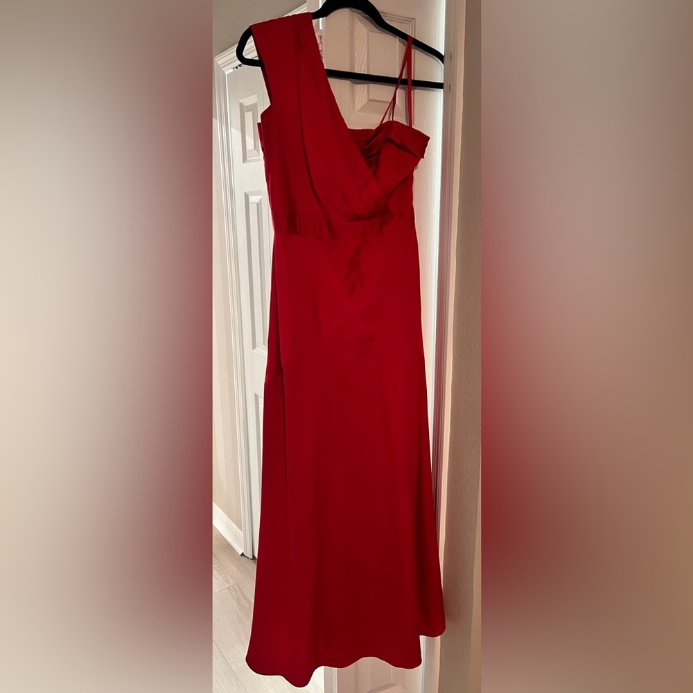 Max and Cleo Red One Shoulder  Evening Gown - Size 6